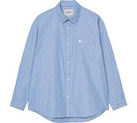 Carhartt WIP - Camisas - L/S Keene Shirt Keene Stripe Curacao - Talla L - Azul Azul L
