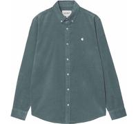 Carhartt WIP - Camisas - L/S Madison Fine Cord Shirt Cozy Blue / Wax de Algodón - Talla M - Azul Azul M