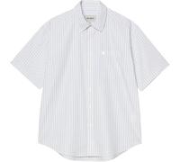Carhartt WIP - Camisas - S/S Keene Shirt Keene Stripe White - Talla M - Blanco Blanco M
