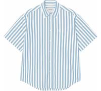 Carhartt WIP - Camisas - S/S Royce Shirt Royce Stripe Icaria / White - Talla M - Azul Azul M