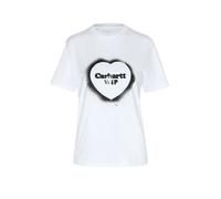Carhartt Wip - W' S/S Spray Heart T-Shirt - Tops - Mujer - Blanco - S -