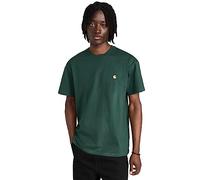 CARHARTT WIP Camiseta Chase para hombre, Verde Discovery / Oro, Small