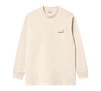 Carhartt Wip - Camiseta L/S American Script - Tops - Hombre - Beige - S -