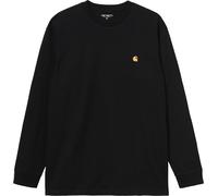 Carhartt WIP - Camisetas - L/S Chase T-Shirt Black / Gold - Talla M - Negro Negro M
