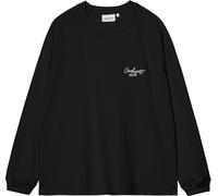 Carhartt WIP - Camisetas - L/S Signature Rib T-Shirt Black White - Talla S - Negro
