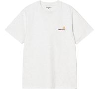 Carhartt S/S American Script T-Shirt Camiseta, Ash Heather, M Unisex Adulto