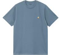 Carhartt WIP - Camisetas - S/S Chase T-Shirt Angelite / Gold - Talla M - Azul Azul M