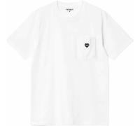 Carhartt WIP - Camisetas - S/S Pocket Heart T-Shirt White / Black - Talla S - Blanco Blanco S