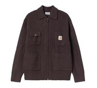 CARHARTT WIP Chore Knit Jacket, Palisander Brown, estilo cárdigan de punto acanalado, Palisander, L