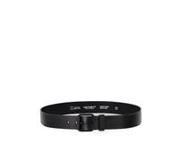Carhartt Wip - Cinturón de cuero negro con logo - Accessories - Hombre - Negro - L -