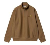 Carhartt WIP i027014-2 Sudadera con media cremallera American SCRIPT para hombre, Hamiltonbrown (Hz), M