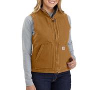 Carhartt Sherpa Lined Mock Neck Chaleco de dama, marrón, tamaño M para Mujer
