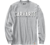 Carhartt Workwear Logo Camisa de manga larga, Gris claro, Talla L