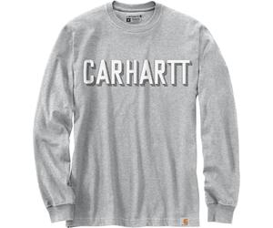 Carhartt Workwear Logo Camisa de manga larga, Gris claro, Talla M