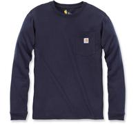 Carhartt Workwear Pocket Camisa de manga larga de mujer, Azul marino, Talla XS
