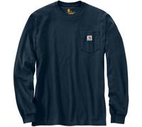 Carhartt Pocket T-Shirt de manga larga, Loose Fit, tejido grueso Para Hombre, Azul marino, XXL
