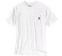 Carhartt Relaxed Fit Heavyweight Short-sleeve K87 Pocket T-shirt, Camiseta Work Utility, Hombre, White, XS