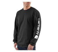 CarharttmensLoose Fit Heavyweight Long-Sleeve Logo Sleeve Graphic T-ShirtBlackX-Large/Tall