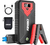 CARHEV Arrancador de Coches 4000A, 12V Arrancador de Baterias de Coche Portátil (hasta 8,0L de Gas o 8,0L de Diésel), Car Jump Starter con Linterna LED y Pinzas bateria Coches