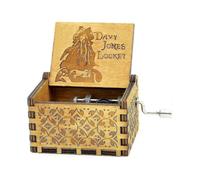 Caribbean Davy Jones Music Box Hand Crank Antique Wooden Musical Box Davy Jones Locket Music Box for Home Decoration Collection