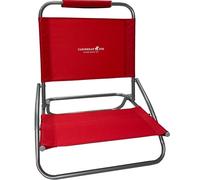 Caribbean Joe CJ-7710RED - Silla de Playa Plegable, Color Rojo