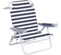 Caribbean Joe Silla con reposabrazos de Lujo, Rayas Azul Marino/Blanco