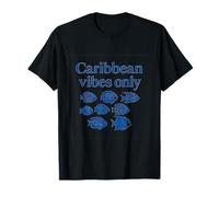 Caribbean Vibes Only Tropical Fish Beach Gráfico Camiseta