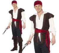 Caribe para Hombre Disfraz de Pirata Hombre Traje Por Smiffys