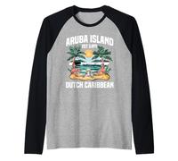 Caribe Vacaciones Fan Holandés Turístico Viaje Isla Aruba Camiseta Manga Raglan