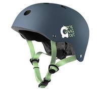 Cariboo Casco Infantil Casco Protector Bicicleta XS 46-50 cm Robusto Iluminación LED Ciclismo Patinaje Patinete Azul Marino Verde