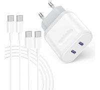 Caricatore USB C for iPhone 16 15 con cavo di ricarica, 20 W, Dual USB-C Power Adapter con cavo di Rica-Rica rapida USBC 2M for i-Phone 16/16 Pro Max/16 Plus/15 ProMax/15 Plus, Serie iPad