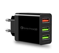 Caricatore USB multiplo carica battecargador USB Cargador Carga rapida Cargador movil Cargador USB Multiple Enchufe USB,QC3.0 3 Puertos per Samsung iPhoneiPad Huawei Google etc