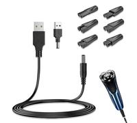 Caricatore USB universal 5V Cavo Caricatore per Rasoio, 7PCS Shaver Charger Kit, Cargador maquinilla Philips Universal USB a DC,para la mayoría de Las Marcas Cargador Maquina Afeitar