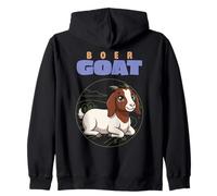 Caricatura Boer Cabra Granja Animal Amante Lindo Cabras Sudadera con Capucha