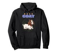 Caricatura Boer Cabra Granja Animal Amante Lindo Cabras Sudadera con Capucha
