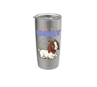 Caricatura Boer Cabra Granja Animal Amante Lindo Cabras Vaso térmico de acero inoxidable de doble pared