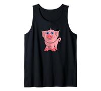Caricatura De Cerdo Feliz Camiseta sin Mangas