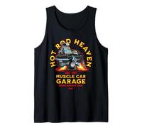 Caricatura de Coche clásico de Hotrod Heaven Muscle Car Garage de EE. UU. Camiseta sin Mangas