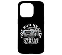 Caricatura de Coche clásico de Hotrod Heaven Muscle Car Garage de EE. UU. Carcasa para iPhone 15 Pro
