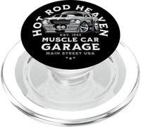 Caricatura de Coche clásico de Hotrod Heaven Muscle Car Garage de EE. UU. PopSockets PopGrip para MagSafe