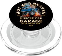 Caricatura de Coche clásico de Hotrod Heaven Muscle Car Garage de EE. UU. PopSockets PopGrip para MagSafe