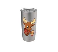 Caricatura de rugby Moose Kick Prep Vaso térmico de acero inoxidable de doble pared