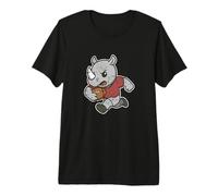 Caricatura de Rugby Rhino Carga Camiseta Premium
