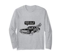 Caricatura Genial con diseño de Muscle Car de los 70 con diseño de Gimme All of Your Money Manga Larga