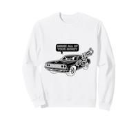 Caricatura Genial con diseño de Muscle Car de los 70 con diseño de Gimme All of Your Money Sudadera