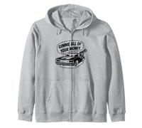 Caricatura Genial con diseño de Muscle Car de los 70 con diseño de Gimme All of Your Money Sudadera con Capucha