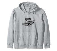 Caricatura Genial con diseño de Muscle Car de los 70 con diseño de Gimme All of Your Money Sudadera con Capucha