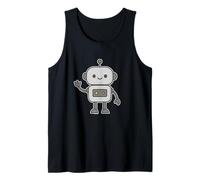 Caricatura Robot amigable con Kawaii Camiseta sin Mangas