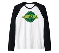 Caricatura Vintage de los 80 con el Logotipo de TMNT Turtle Power Heroes Half Shell Camiseta Manga Raglan