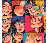 Caricaturas modernas de chicas de moda 45cm x 600cm Papel pintado autoadhesivo para la pared del dormitorio Chicas de dibujos animados Papel de contacto para gabinetes Papel de pared autoadhesivo